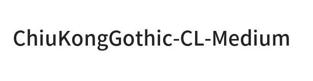 ChiuKong Gothic CL Medium