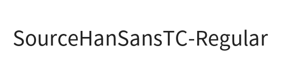 Source Han Sans TC Regular