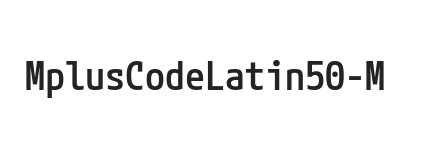 Mplus Code Latin 50 Medium