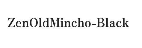 Zen Old Mincho Black