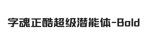 字魂正酷超级潜能体 粗体