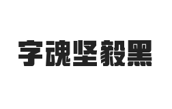 字魂坚毅黑