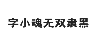 字小魂无双隶黑