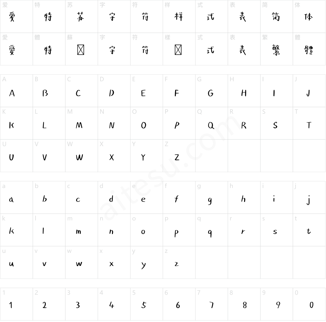 造字工房点绘体（非商用）