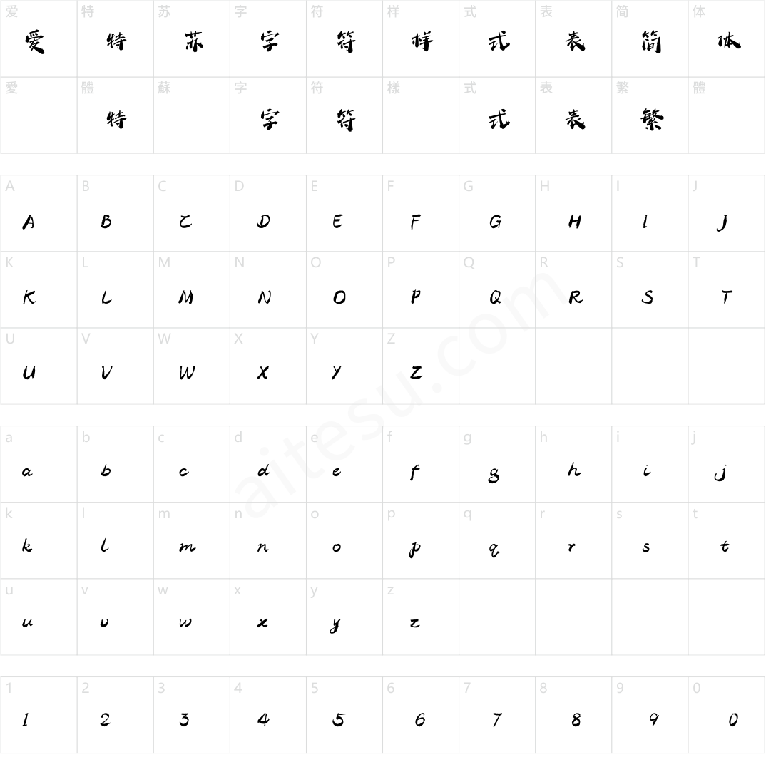 方正字汇-龙猫体 简