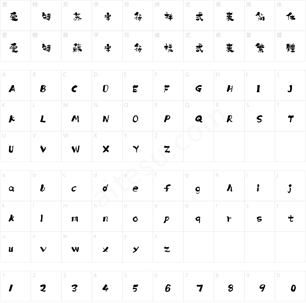 方正字汇-杨微文潼体 简繁