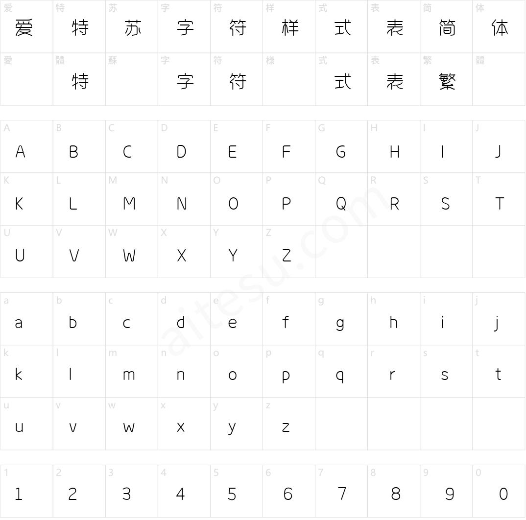 字心坊小令体细体