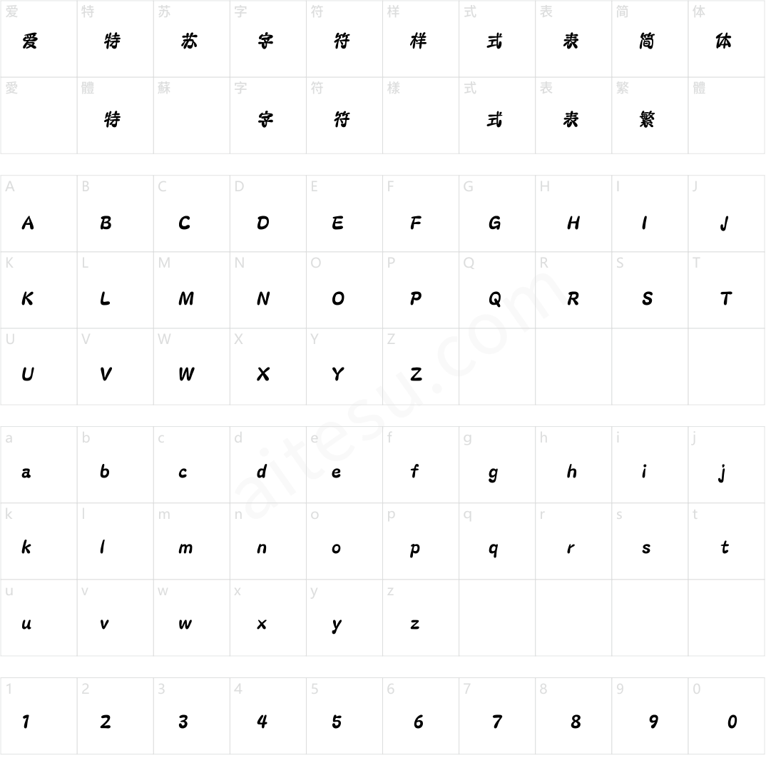 方正字汇-奶油旋风体 简