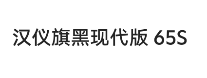 汉仪旗黑现代版 65S